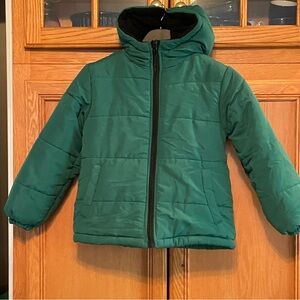 Operation Warm “more than a coat” Green Hooded Puffer Jacket unisex size 7/8